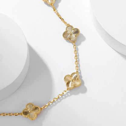 [：Polaidi Jewelry]クローバー 10モチーフ レーザーネックレス