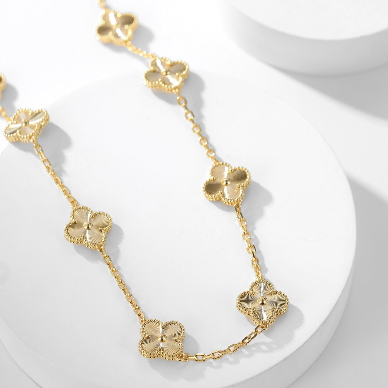 [：Polaidi Jewelry]クローバー 10モチーフ レーザーネックレス