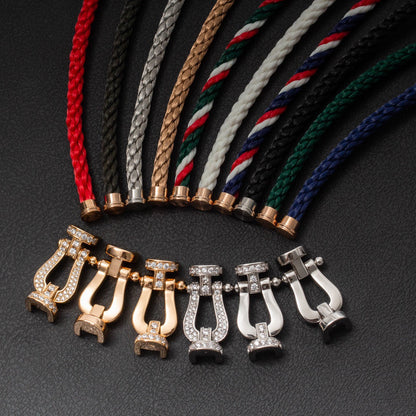 [：Polaidi Jewelry]ホースシューブレスレット（ダイヤモンドなし）ラージ シルバー