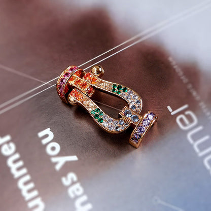 [：Polaidi Jewelry]ホースシュー カラードダイヤモンドブレスレット ローズゴールド