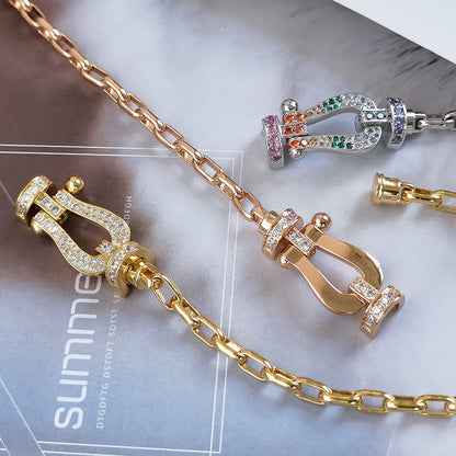 [：Polaidi Jewelry]FORCE LARGE HORSESHOE CLASP  METAL BRACELET