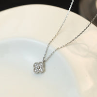 [Perlaura Jewelry ]CLOVER MINI 9.5MM PENDANT DIAMOND NECKLACE