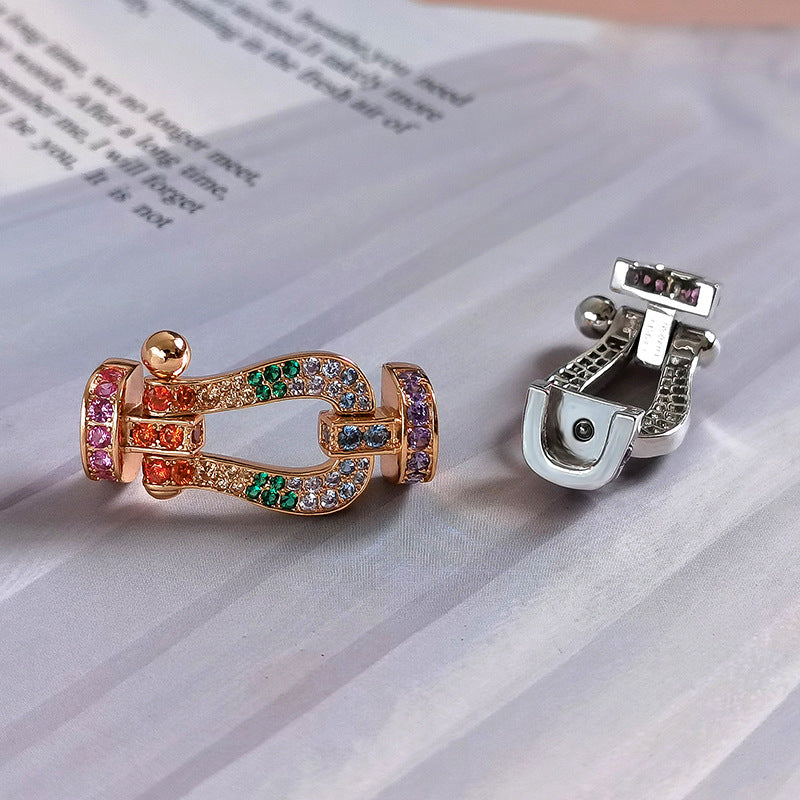 [：Polaidi Jewelry]ホースシュー カラードダイヤモンドブレスレット ローズゴールド