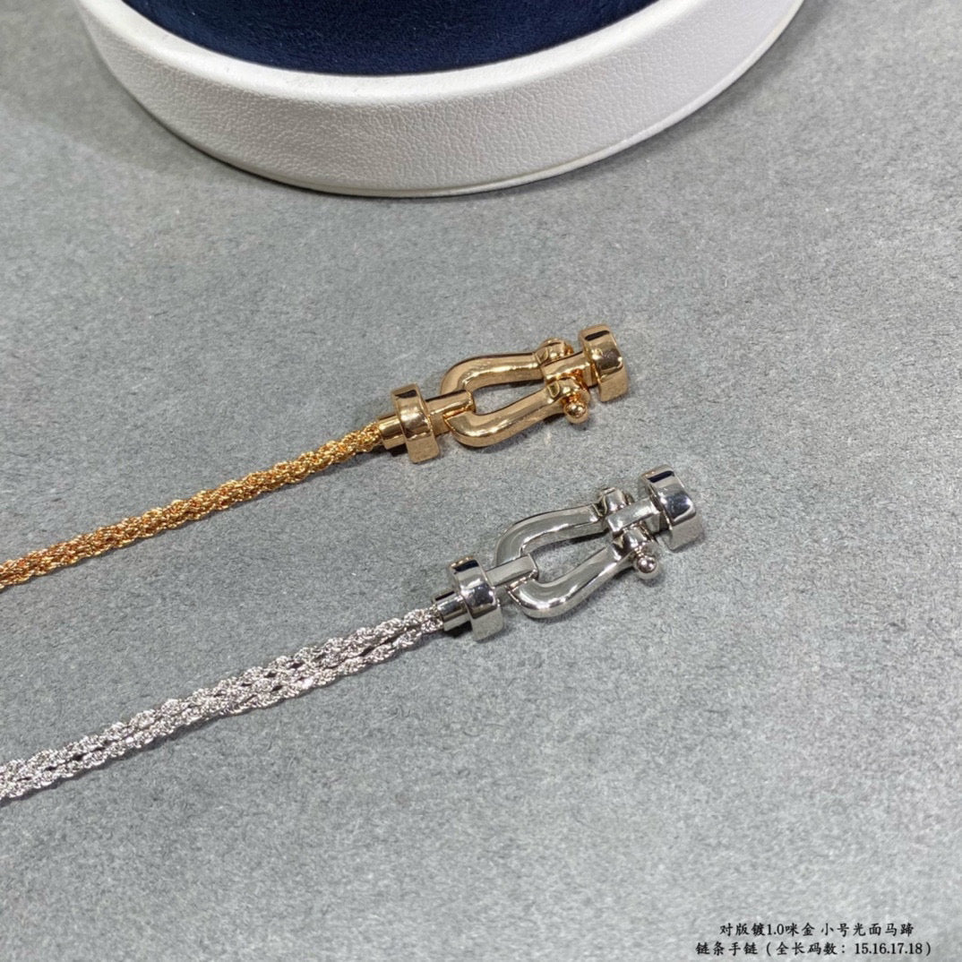 [Polaidi Jewelry]FORCE SMALL HORSESHOE  DIAMOND CHAIN ROPE BRACELET