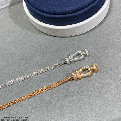 [Polaidi Jewelry]FORCE SMALL HORSESHOE  DIAMOND CHAIN ROPE BRACELET