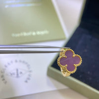[Perlaura Jewelry ]CLOVER  PURPLE VIOLET RING