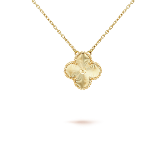 [Polaidi Jewelry]CLOVER 15MM LASER NECKLACE