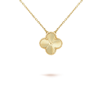[Perlaura Schmuck] KLEEBLATT 15MM LASER HALSKETTE