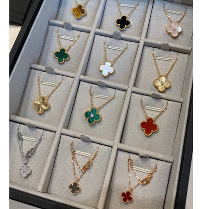 [Polaidi Jewelry]CLOVER 15MM LASER NECKLACE