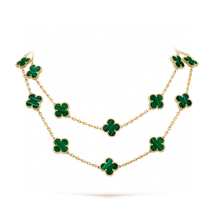 [Polaidi Jewelry]CLOVER 20 MOTIFS MALACHITE GOLD