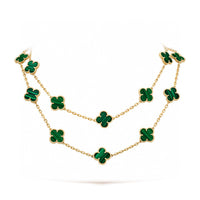 [Perlaura Jewelry ]CLOVER 20 MOTIFS MALACHITE GOLD