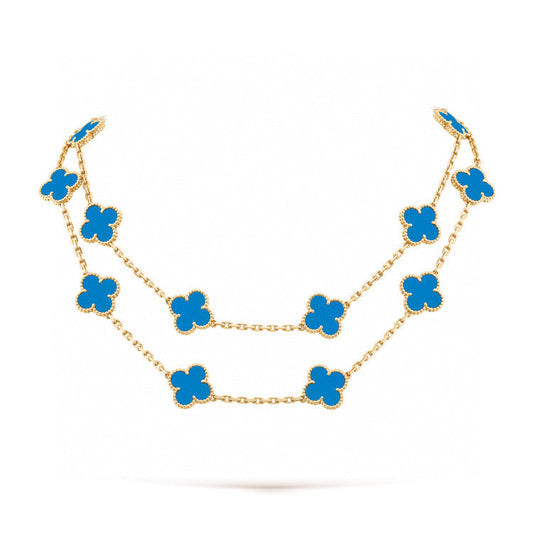 [：Polaidi Jewelry]CLOVER 20 MOTIFS TURQUOISE GOLD