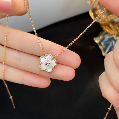 [：Polaidi Jewelry]LUCKY ホワイトMOP 梅の花ネックレス