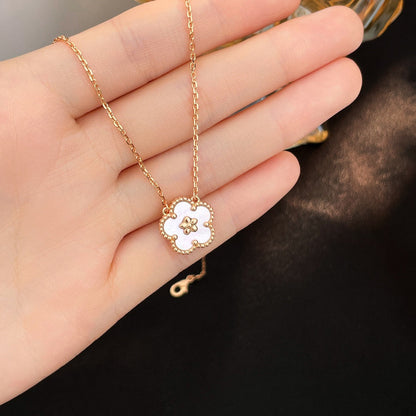 [：Polaidi Jewelry]LUCKY ホワイトMOP 梅の花ネックレス