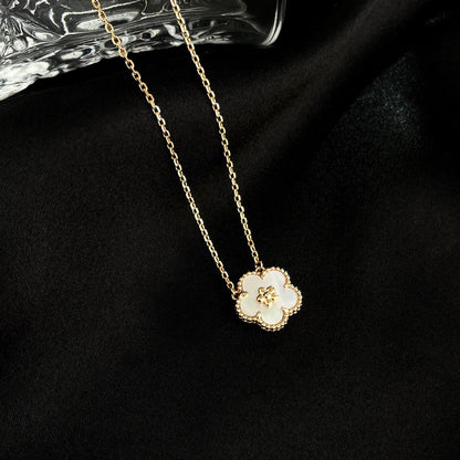 [Polaidi Jewelry]LUCKY  WHITE MOP  PLUM BLOSSOM NECKLACE