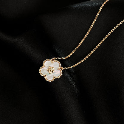 [：Polaidi Jewelry]LUCKY ホワイトMOP 梅の花ネックレス