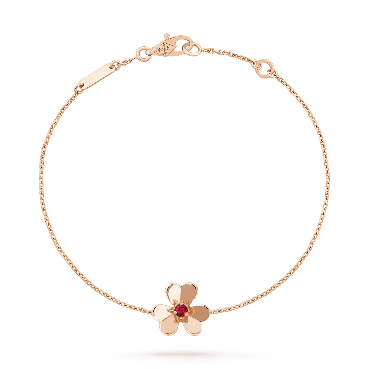 [：Polaidi Jewelry]FRIVOLE GOLD FLOWER PINK MALACHITE BRACELET