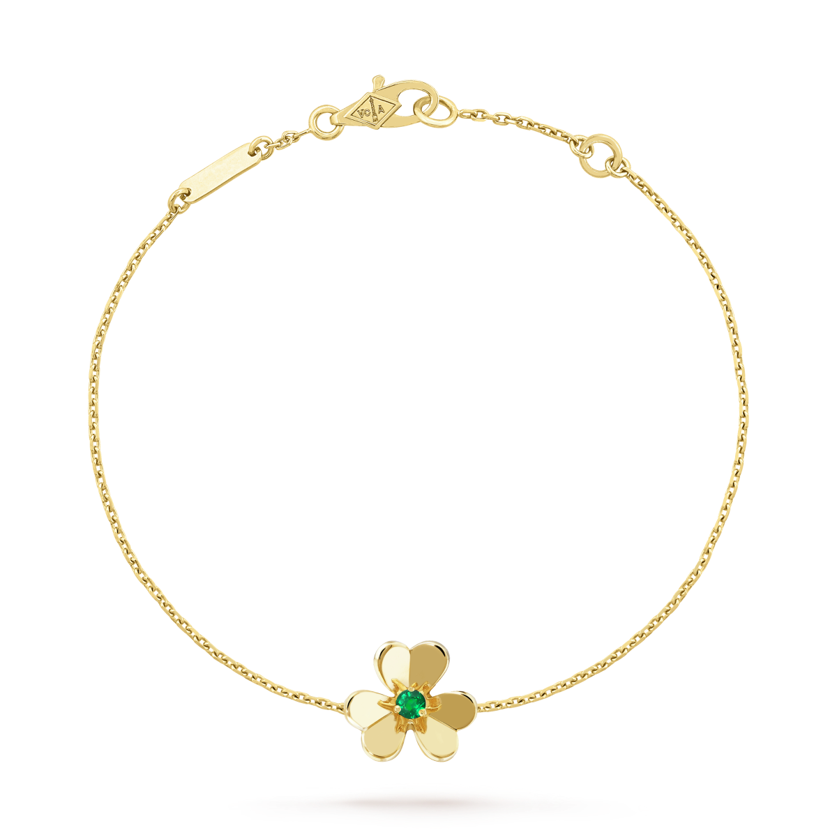 [：Polaidi Jewelry]FRIVOLE GOLD FLOWER PINK MALACHITE BRACELET
