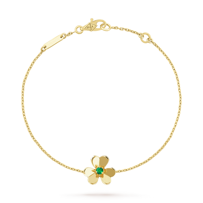 [：Polaidi Jewelry]FRIVOLE GOLD FLOWER PINK MALACHITE BRACELET