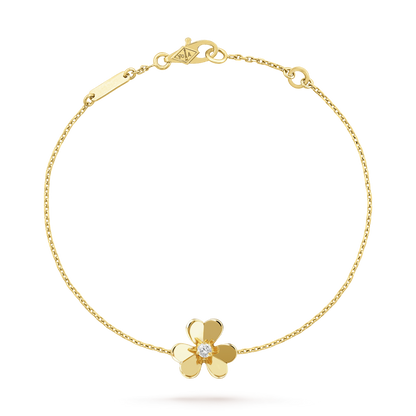 [：Polaidi Jewelry]FRIVOLE GOLD FLOWER PINK MALACHITE BRACELET