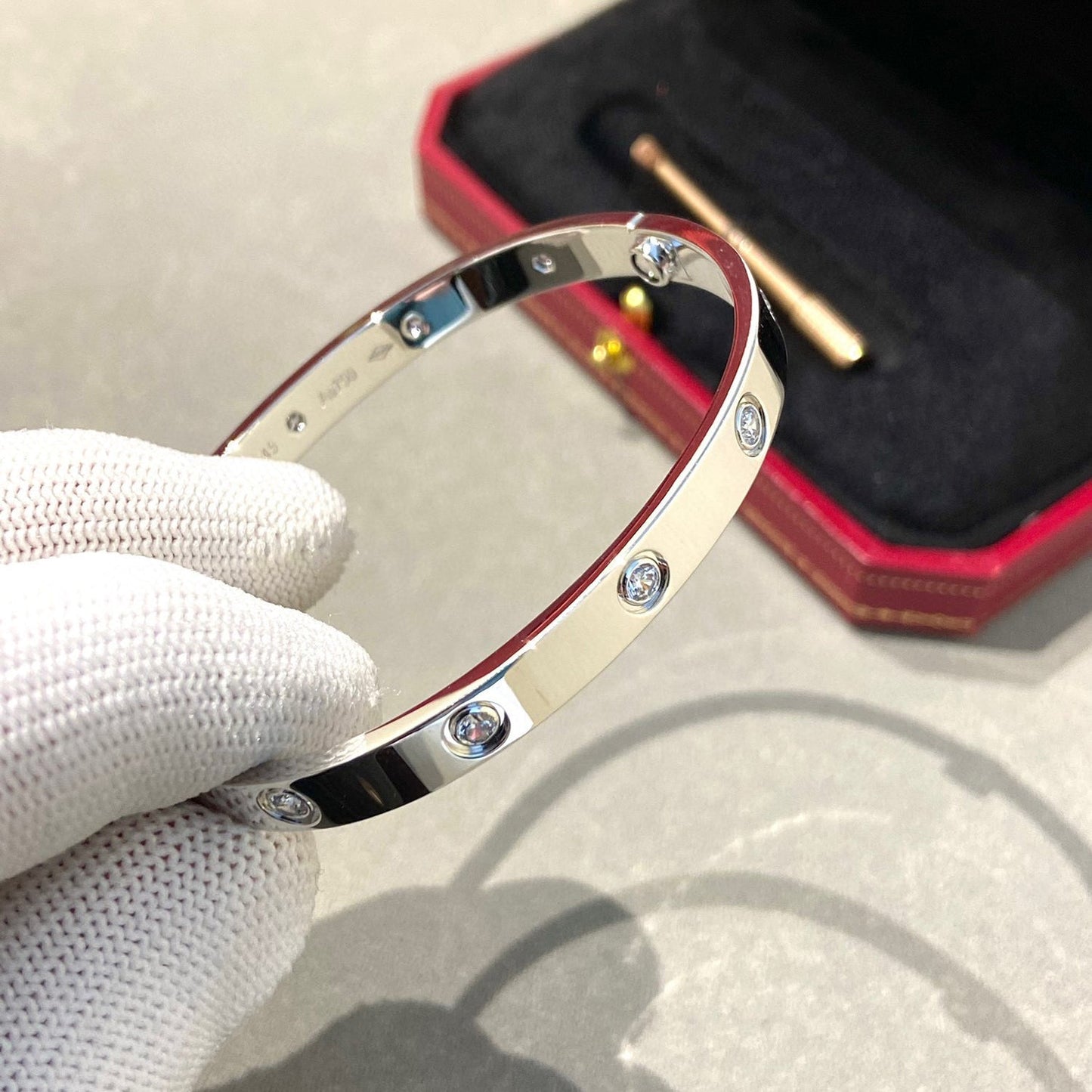 [：Polaidi Jewelry]LOVE BRACELET 6.1MM 10 DIAMONDS