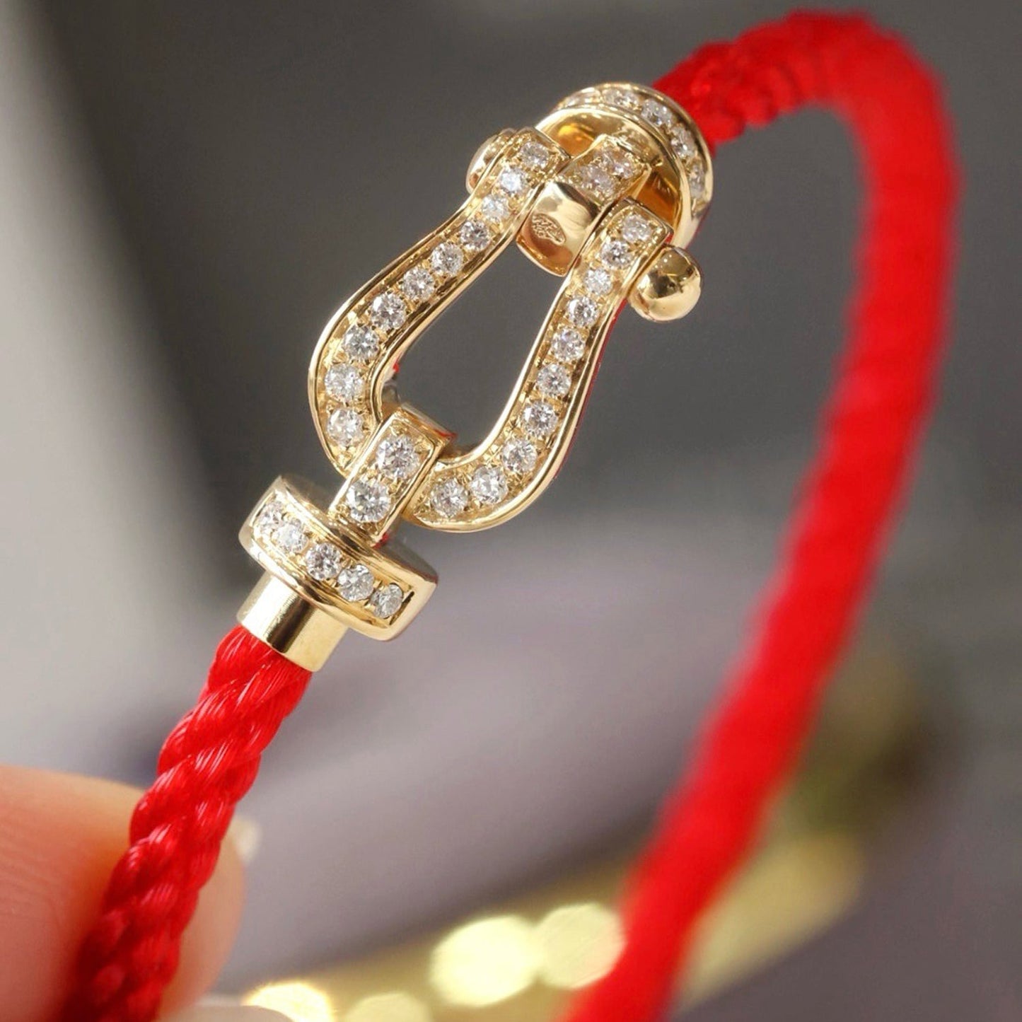 [Polaidi Jewelry]FORCE LARGE HORSESHOE FULL DIAMOND BRACELET GOLD