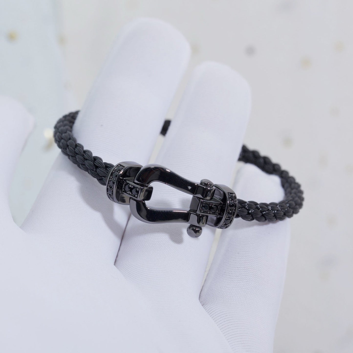 [：Polaidi Jewelry]FORCE LARGE SERIES HORSESHOE BLACK SAMURAI BRACELET