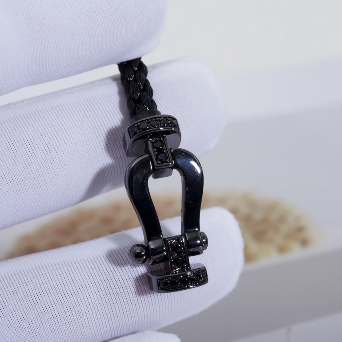 [Polaidi Jewelry]FORCE LARGE SERIES HORSESHOE BLACK SAMURAI BRACELET