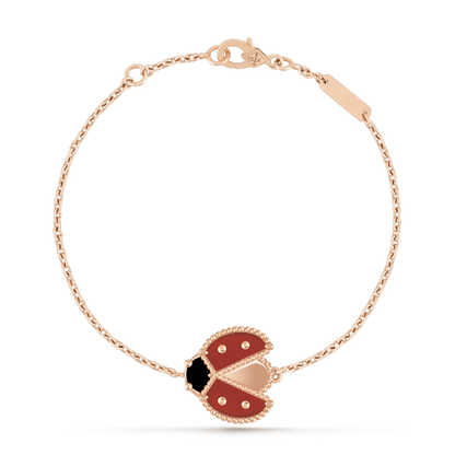 [：Polaidi Jewelry]ラッキー スプリング 1モチーフ ピンクゴールド ブレスレット