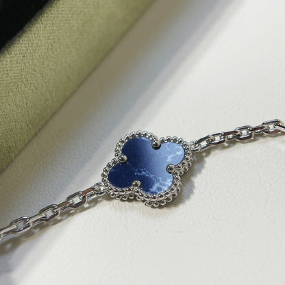 [：Polaidi Jewelry]クローバー 5モチーフ ピーターサイト シルバー ブレスレット