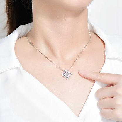[Polaidi Jewelry]LOOP NECKLACE FULL MOTIF DIAMOND 16MM MULTIPLE COLORS