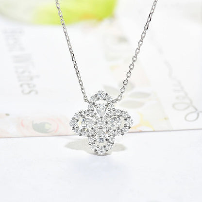 [Polaidi Jewelry]LOOP NECKLACE FULL MOTIF DIAMOND 16MM MULTIPLE COLORS