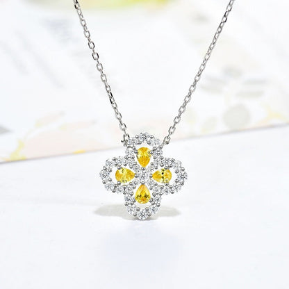 [：Polaidi Jewelry]ループネックレス フルモチーフダイヤモンド 16MM マルチカラー