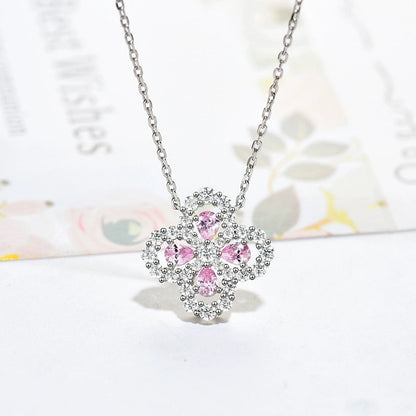 [Polaidi Jewelry]LOOP NECKLACE FULL MOTIF DIAMOND 16MM MULTIPLE COLORS