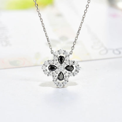 [Polaidi Jewelry]LOOP NECKLACE FULL MOTIF DIAMOND 16MM MULTIPLE COLORS