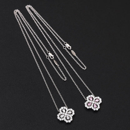 [：Polaidi Jewelry]ループネックレス フルモチーフダイヤモンド 16MM マルチカラー