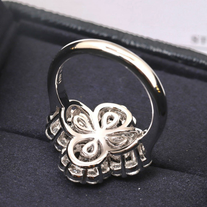 [：Polaidi Jewelry]ループリング フルモチーフ ダイヤモンド 16mm シルバー