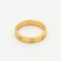 [Perlaura Jewelry ]LOVE RING 4MM 1 DIAMOND PINK GOLD