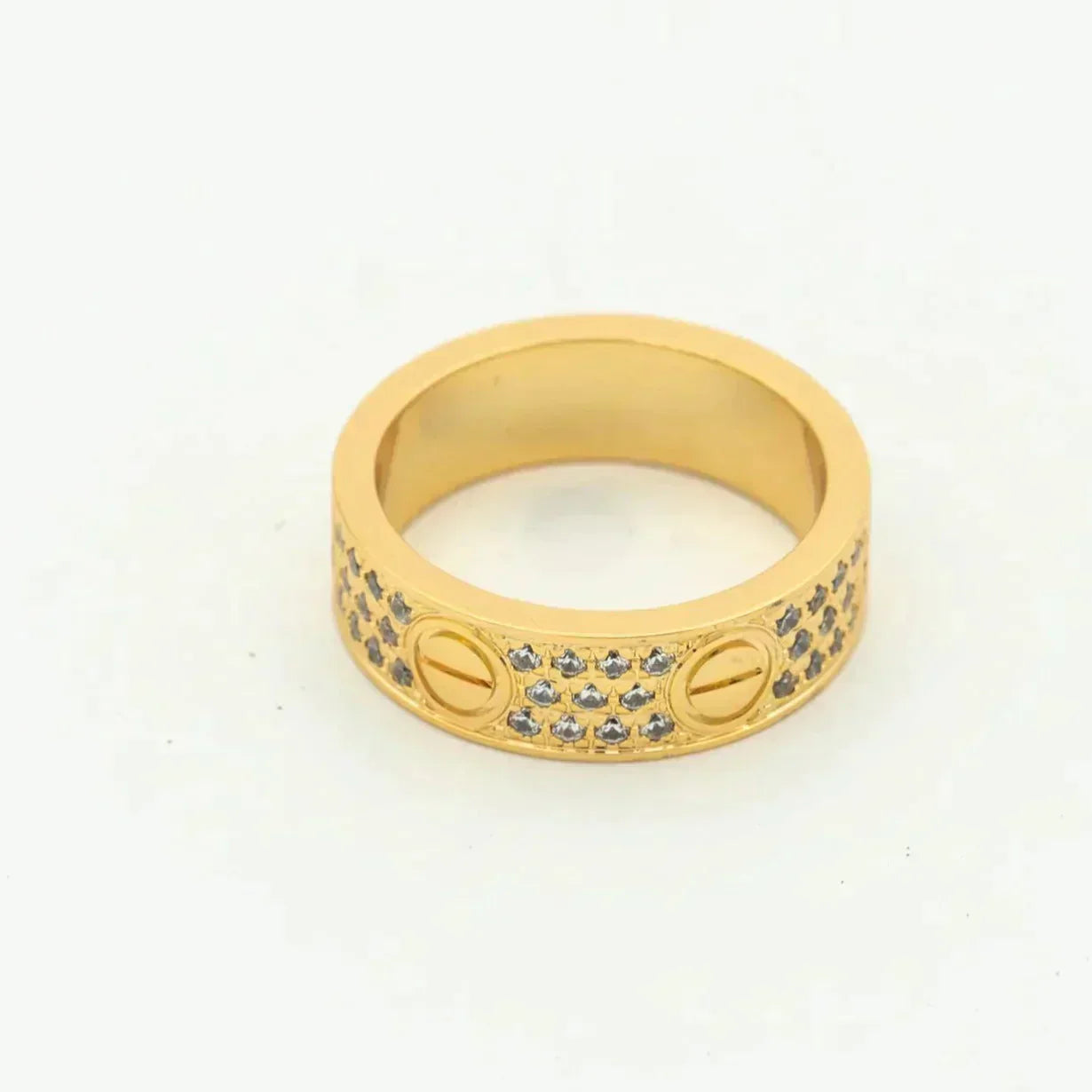 [Polaidi Jewelry]LOVE RING 5.5MM DIAMONDS PAVED