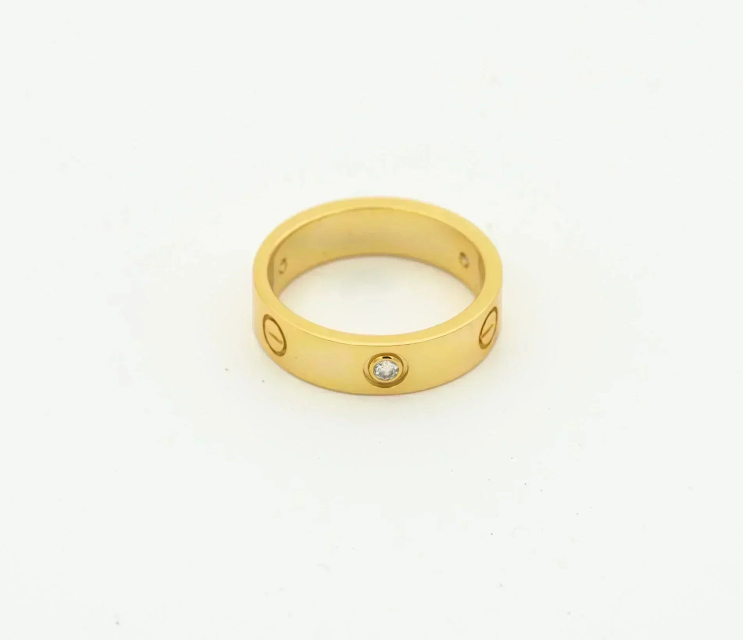 [：Polaidi Jewelry]LOVE RING 4MM 1 DIAMOND GOLD