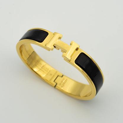 [Polaidi Jewelry]H BLACK BRACELET