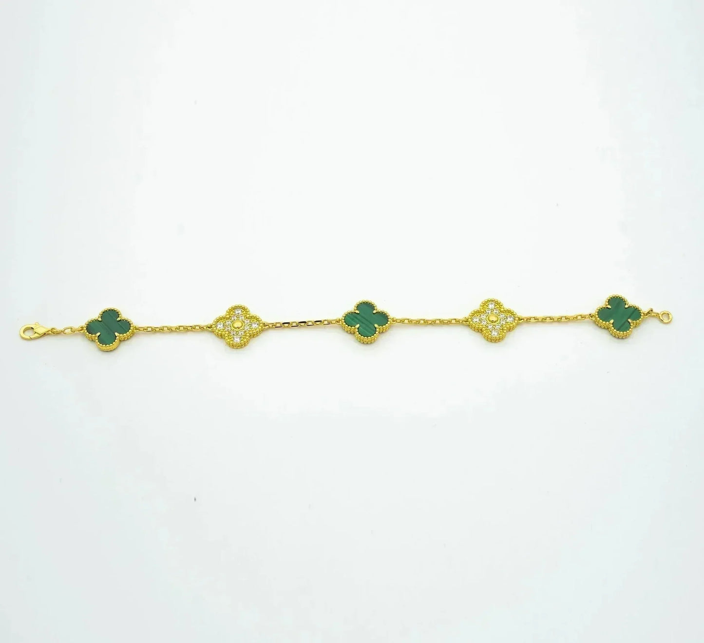 [Polaidi Jewelry] CLOVER 5 MOTIF マラカイトブレスレットコレクション