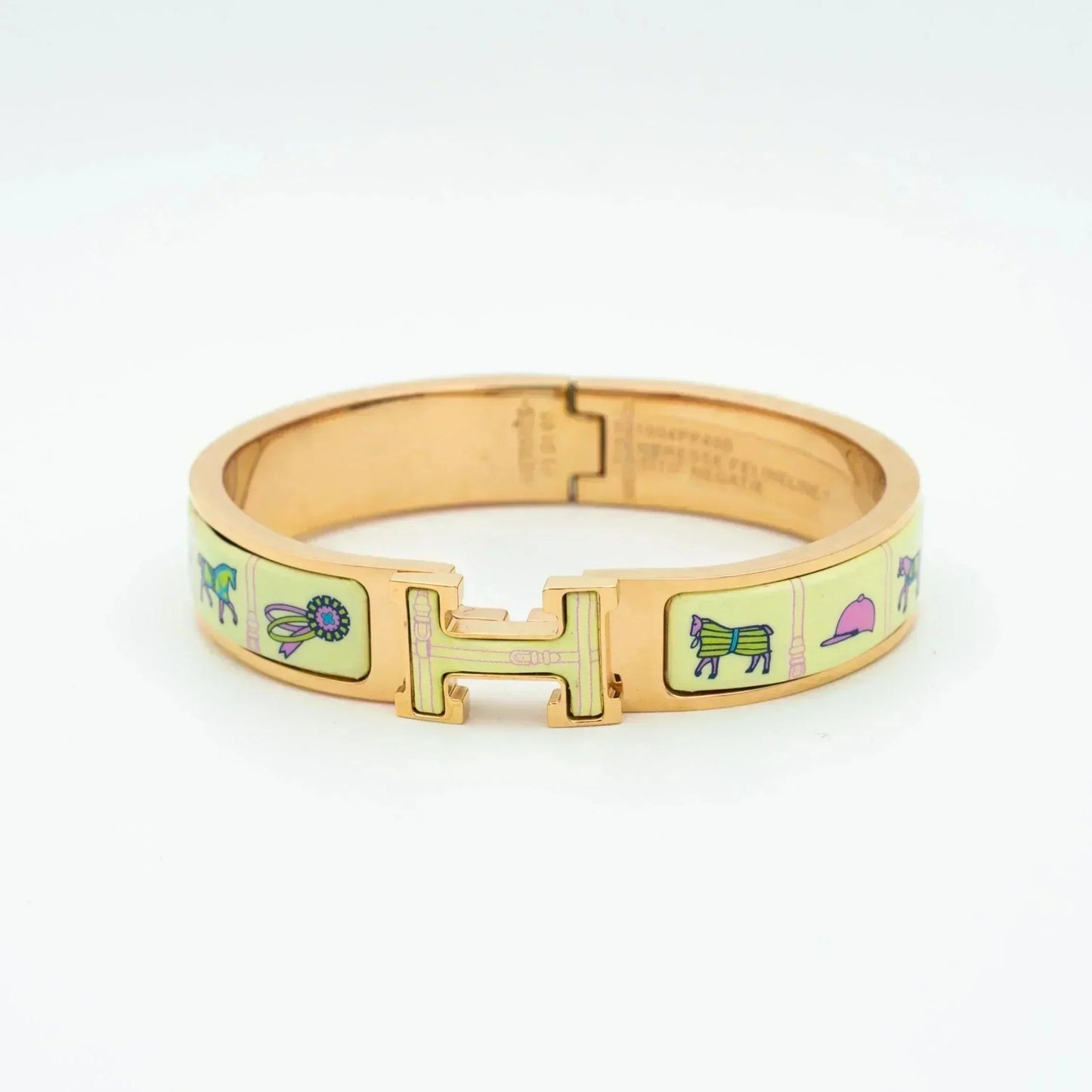 [：Polaidi Jewelry]H PINK GOLD BRACELET CREAM CERAMIC