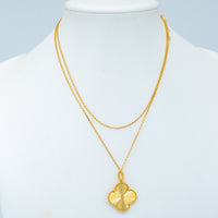 [Perlaura Jewelry ]CLOVER 25MM PEDANT NECKLACE GOLD