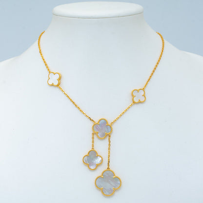 [：Polaidi Jewelry]クローバー マザーオブパールネックレス 6モチーフ