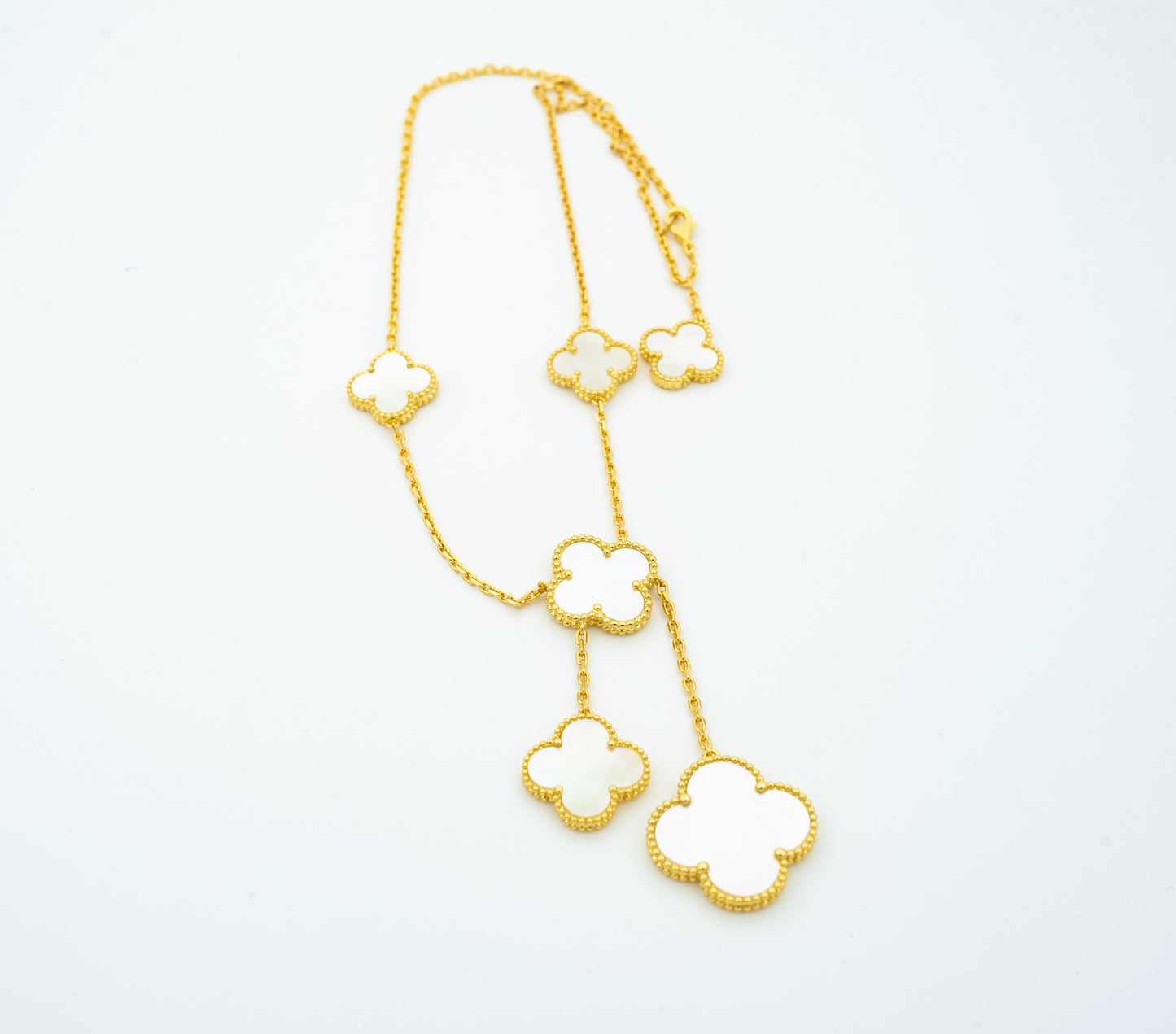 [：Polaidi Jewelry]クローバー マザーオブパールネックレス 6モチーフ