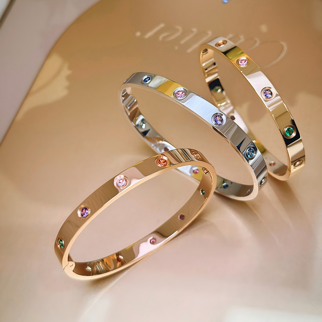 [Polaidi Jewelry]2026 RAINBOW LOVE BRACELET 6.1MM  10 DIAMONDS