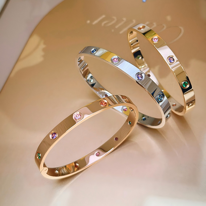 [Polaidi Jewelry]2026 RAINBOW LOVE BRACELET 6.1MM  10 DIAMONDS