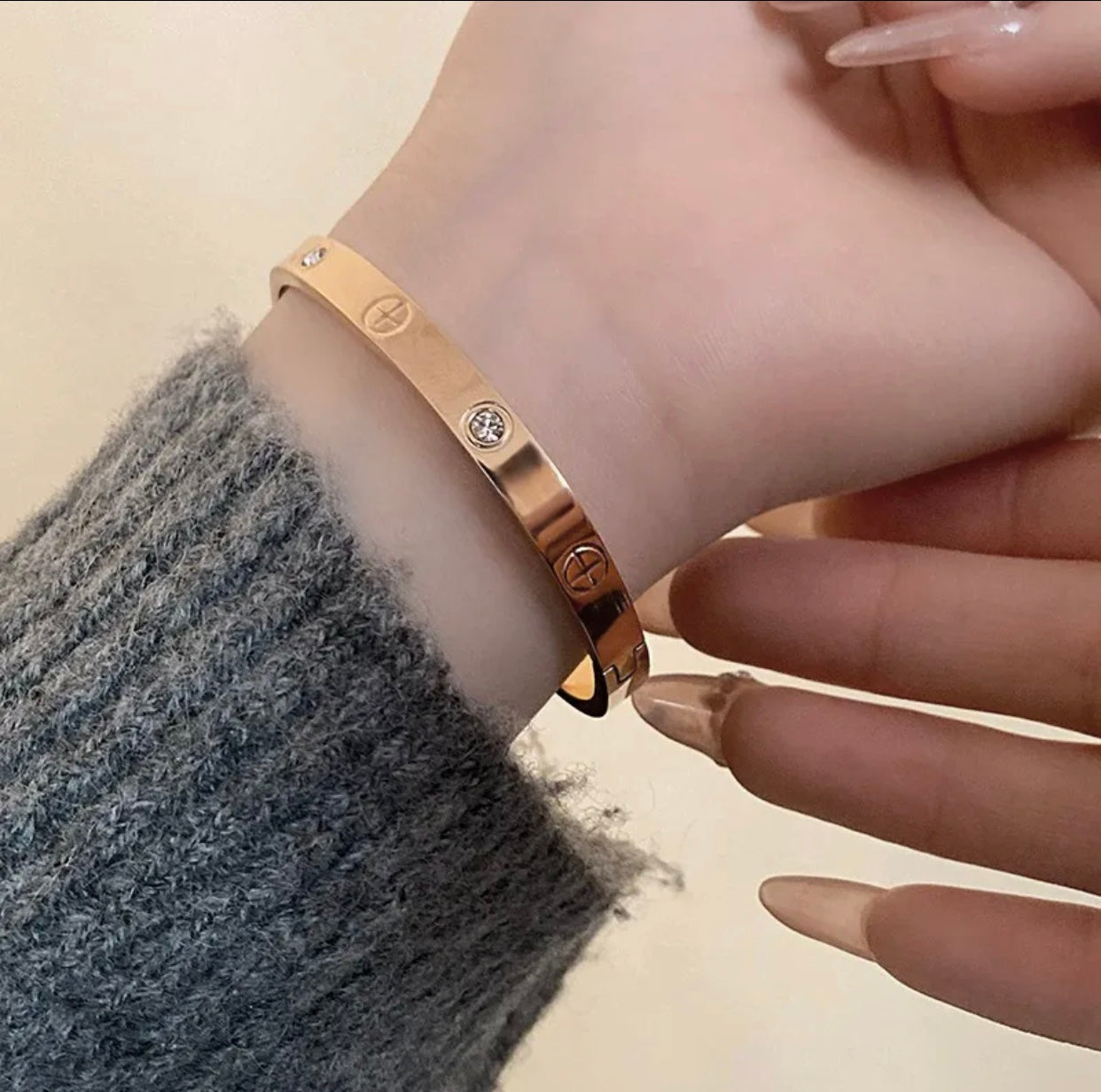 [Polaidi Jewelry]2026 RAINBOW LOVE BRACELET 6.1MM  10 DIAMONDS