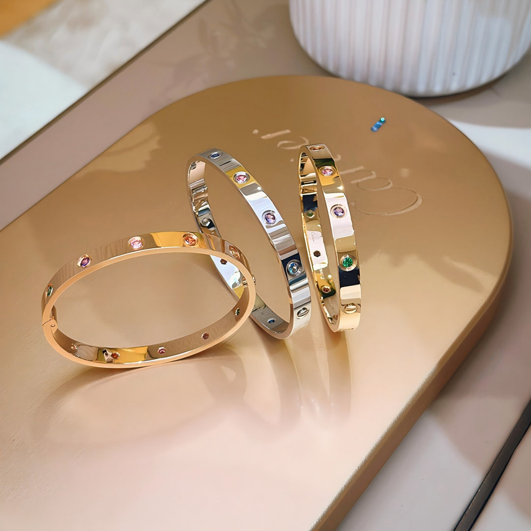 [Polaidi Jewelry]2026 RAINBOW LOVE BRACELET 6.1MM  10 DIAMONDS